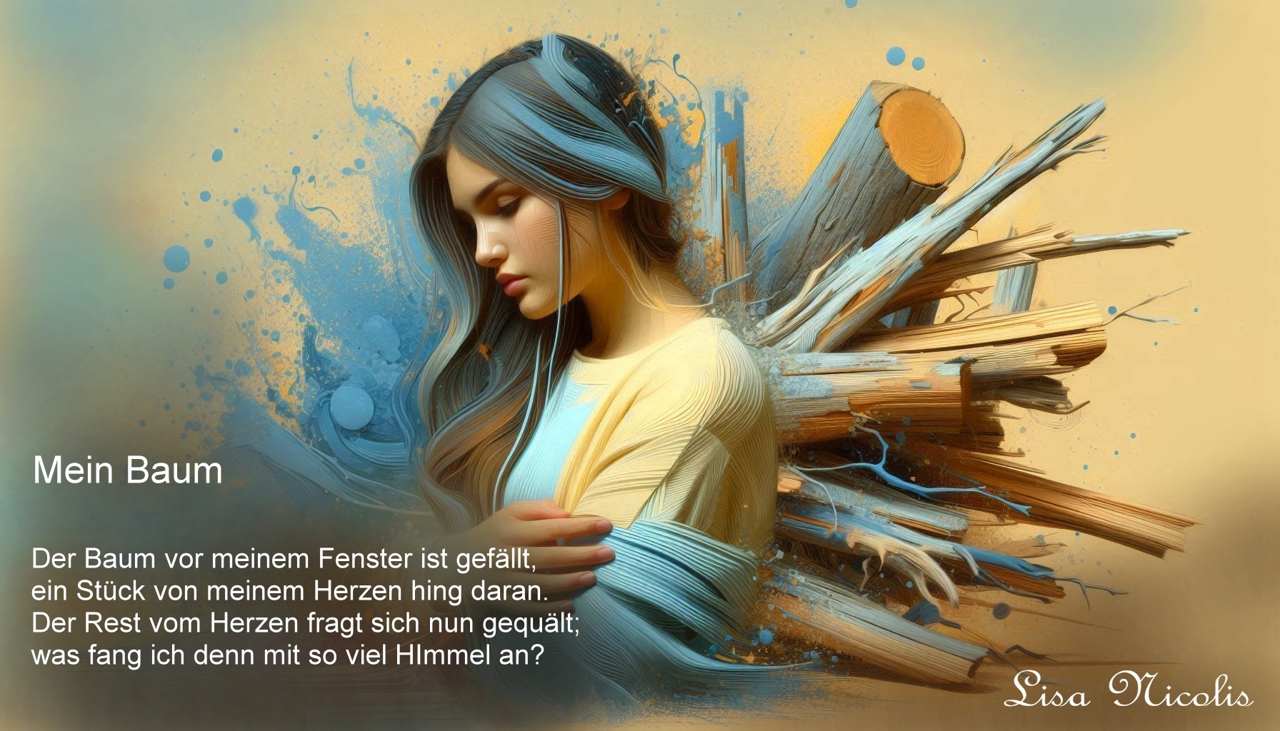 Bildgedicht: Mein Baum (Bild von mir mit KI erstellt)