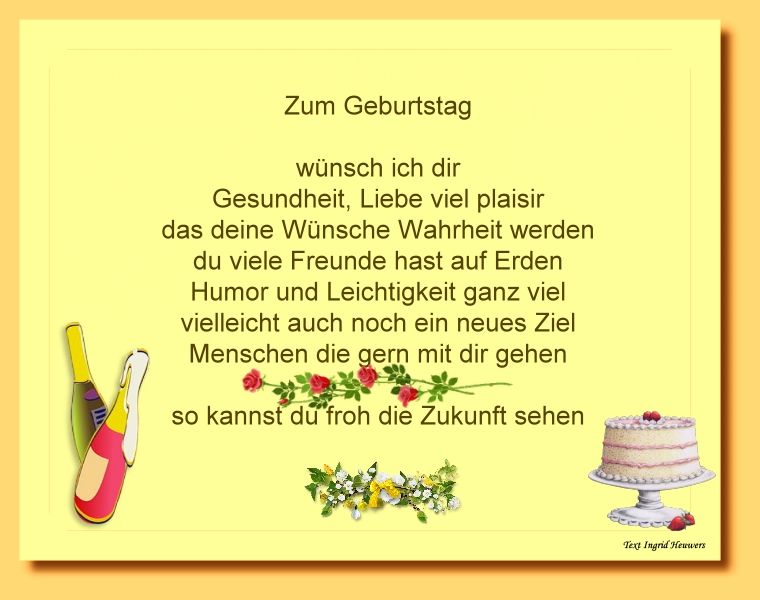 Bildgedicht: Geburtstag