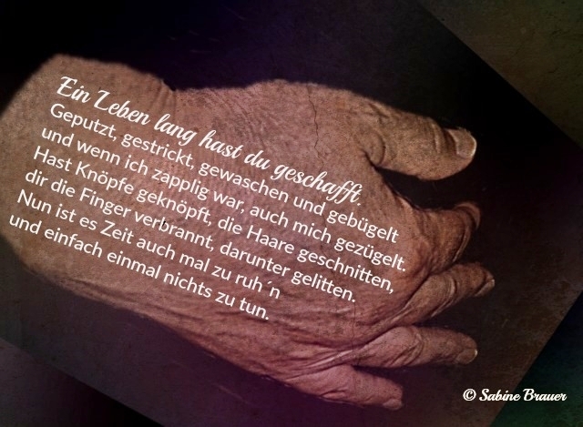 Bildgedicht: Geliebte Hand