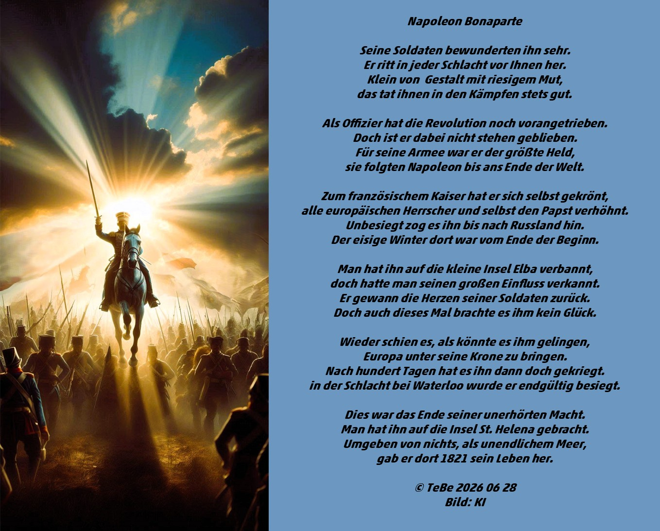 Bildgedicht: Napoleon Bonarparte
