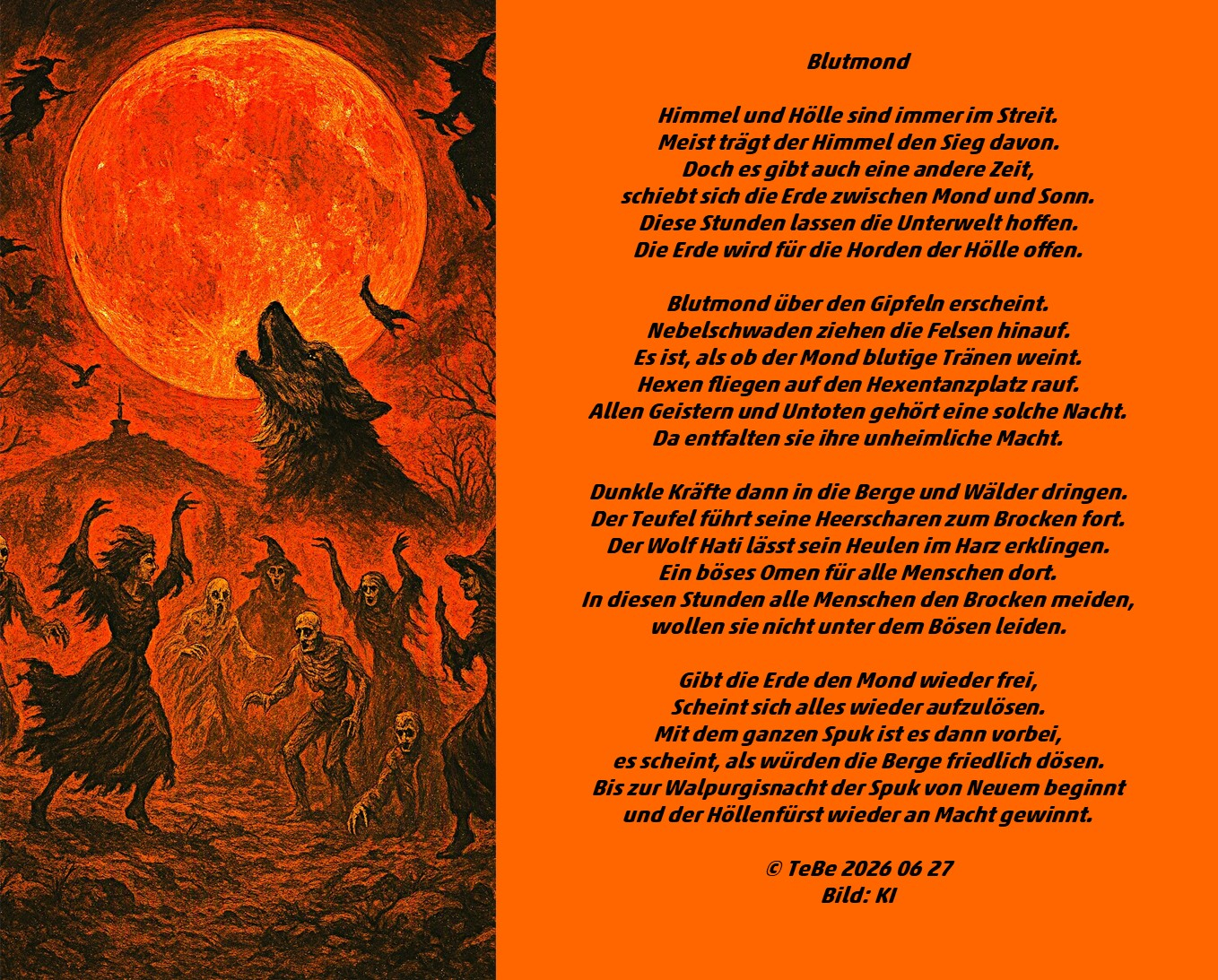 Bildgedicht: Blutmond