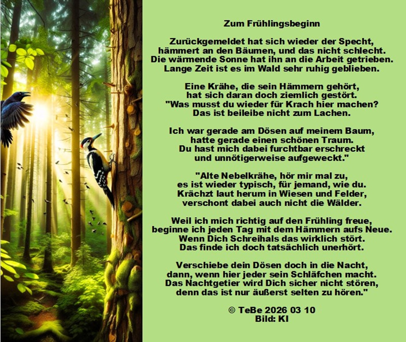 Bildgedicht: Zum Fr&uuml;hlingsbeginn