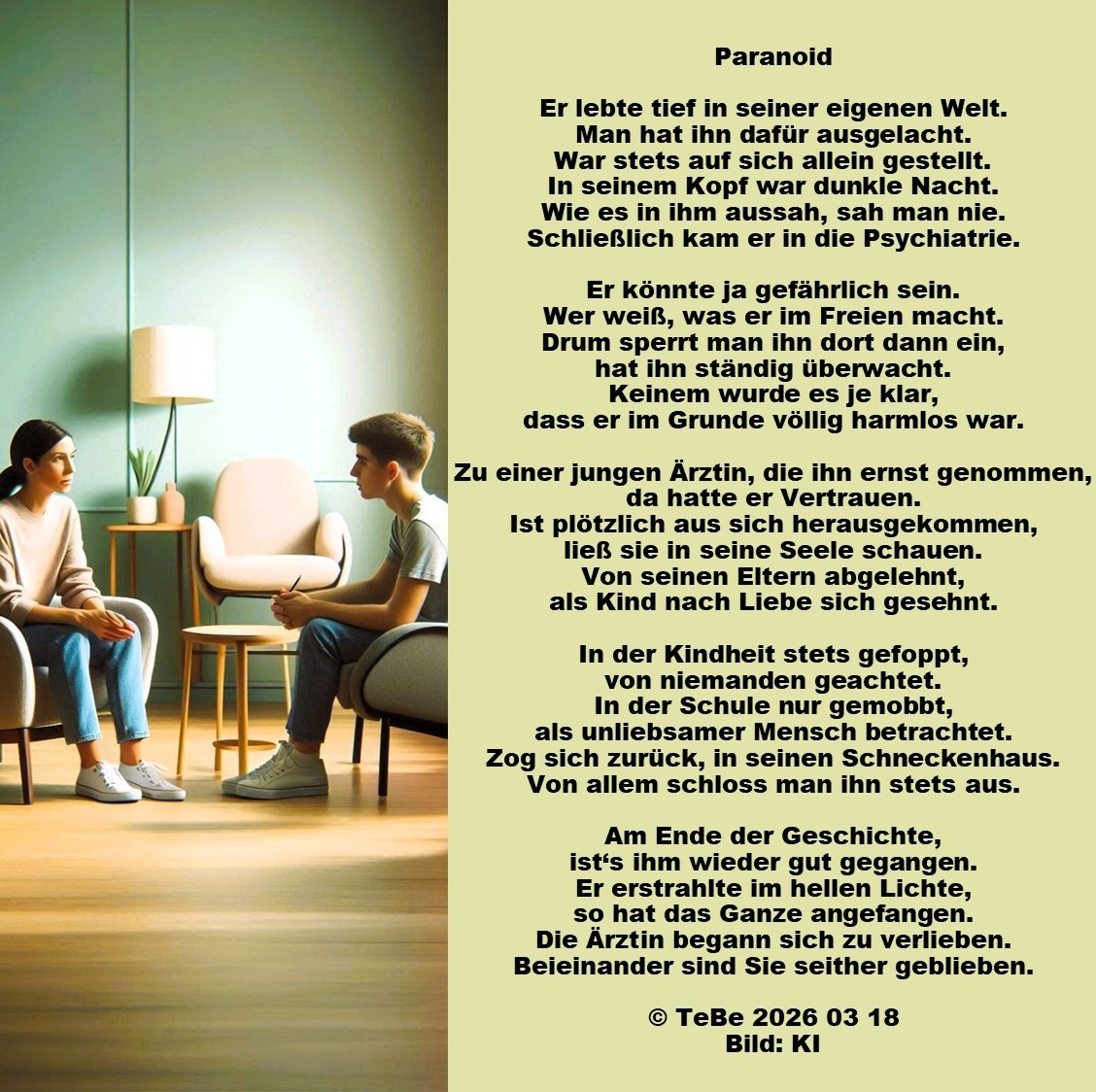 Bildgedicht: Paranoid