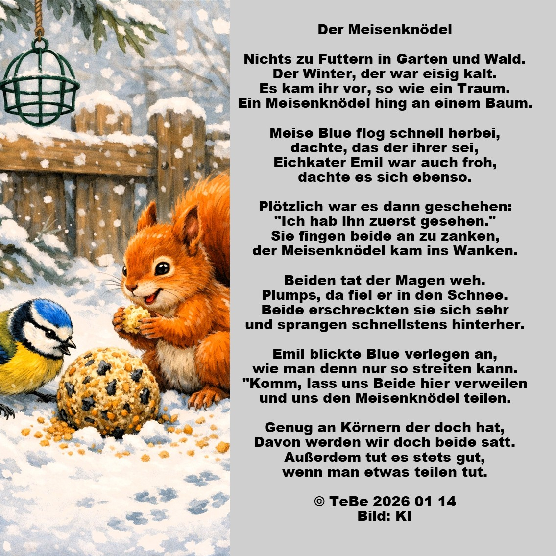 Bildgedicht: Der Meisenkn&ouml;del