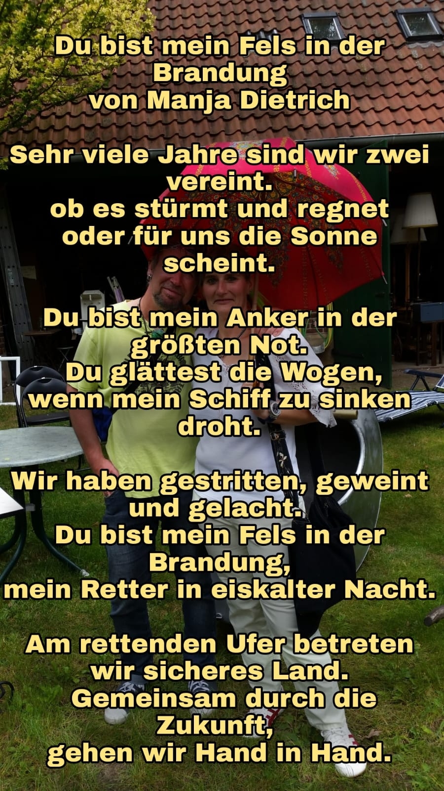 Bildgedicht: Du bist mein Fels in der Brandung 