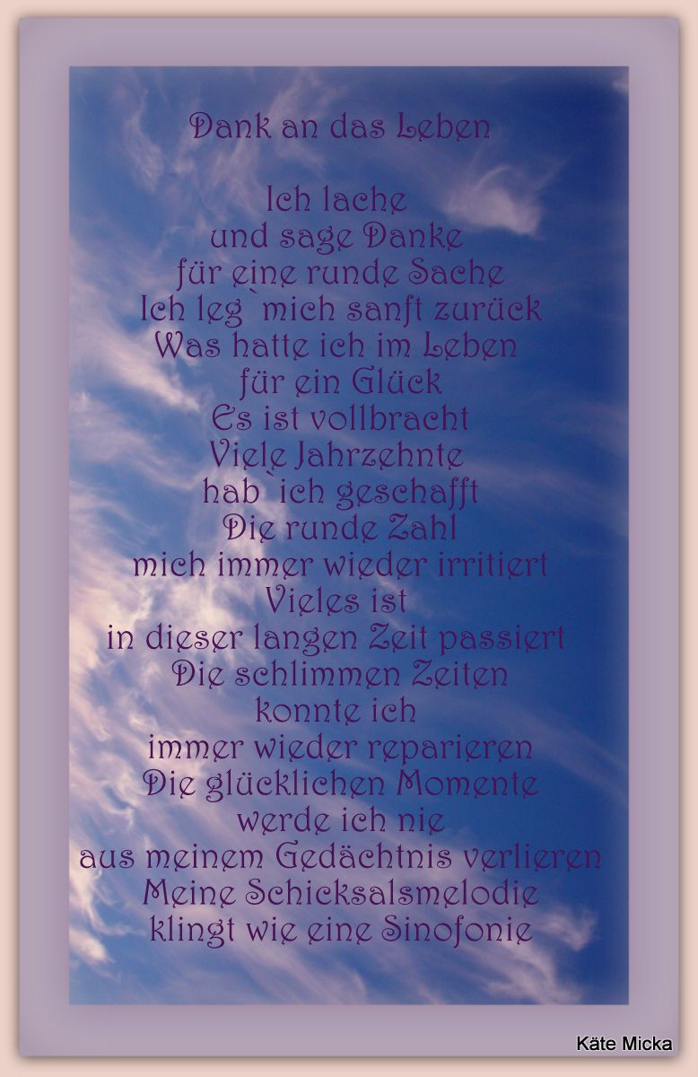 Bildgedicht: Dank an das Leben
