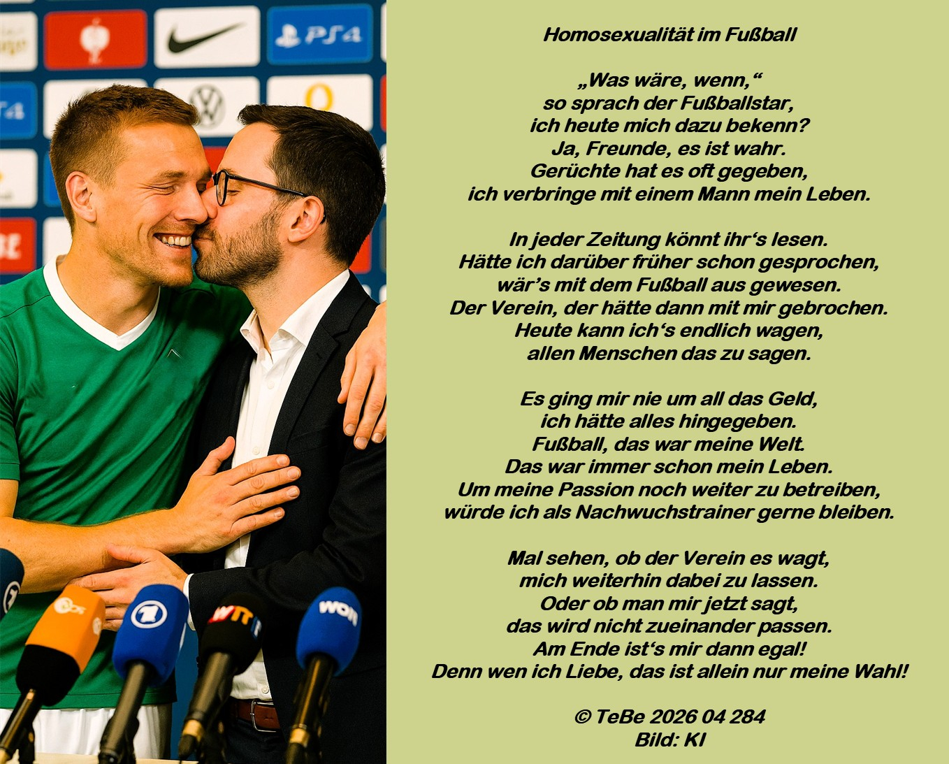 Bildgedicht: Homosexualit&auml;t im Fu&szlig;ball