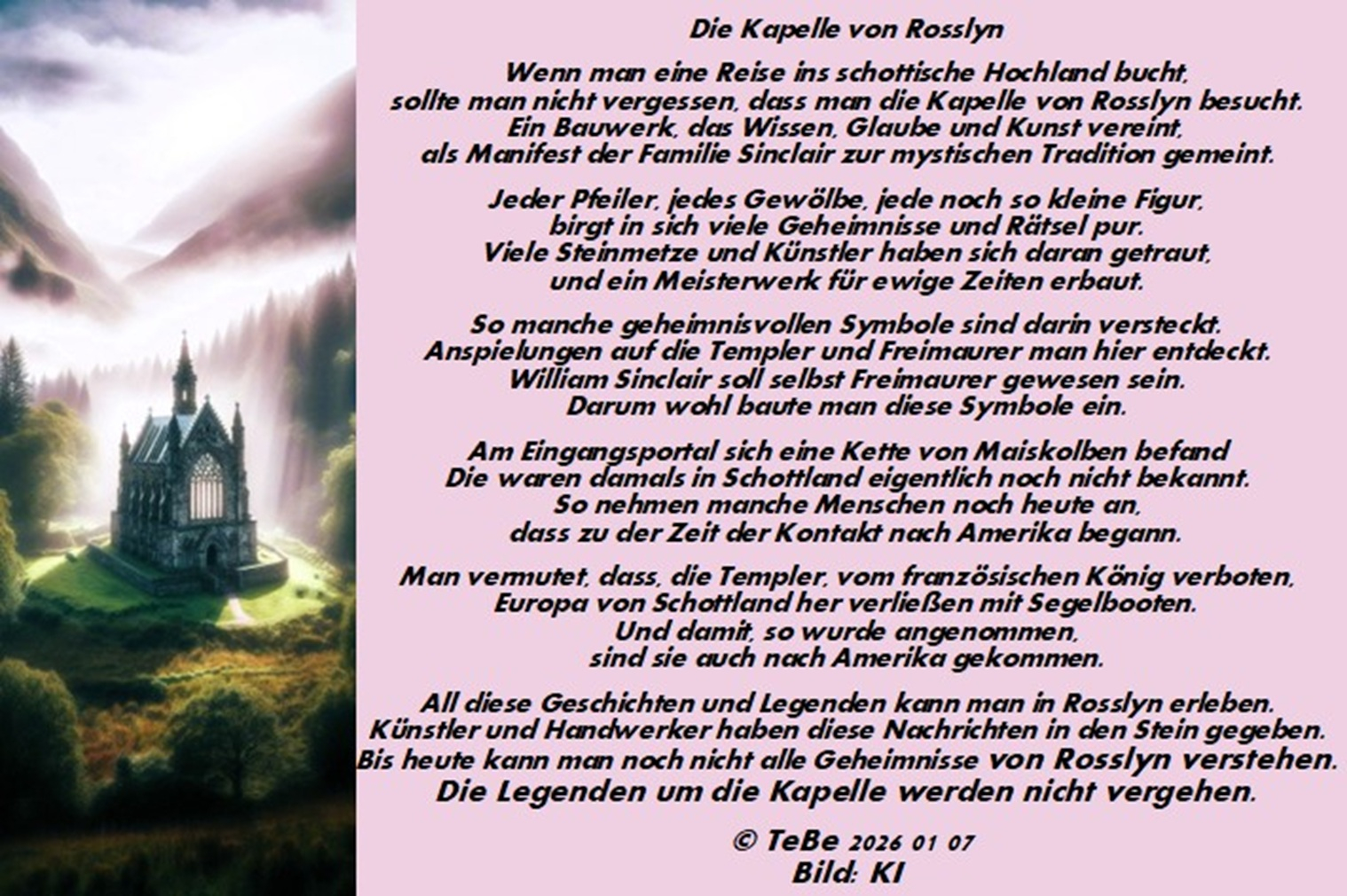 Bildgedicht: Rosslyn