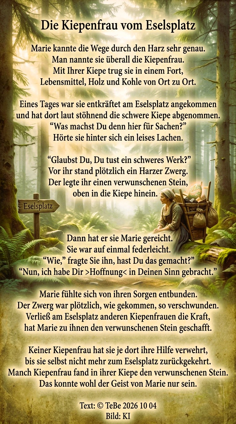 Bildgedicht: Die Kiepenfrau vom Eselsplatz