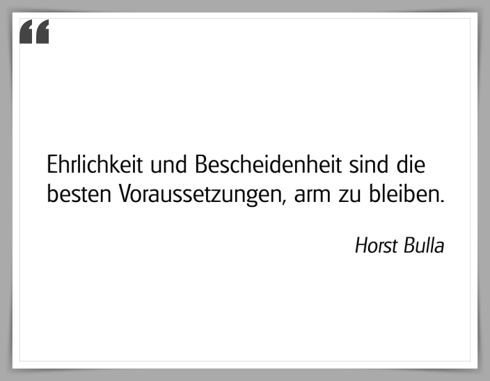 Bildgedicht: "Ehrlichkeit und Bescheidenheit"