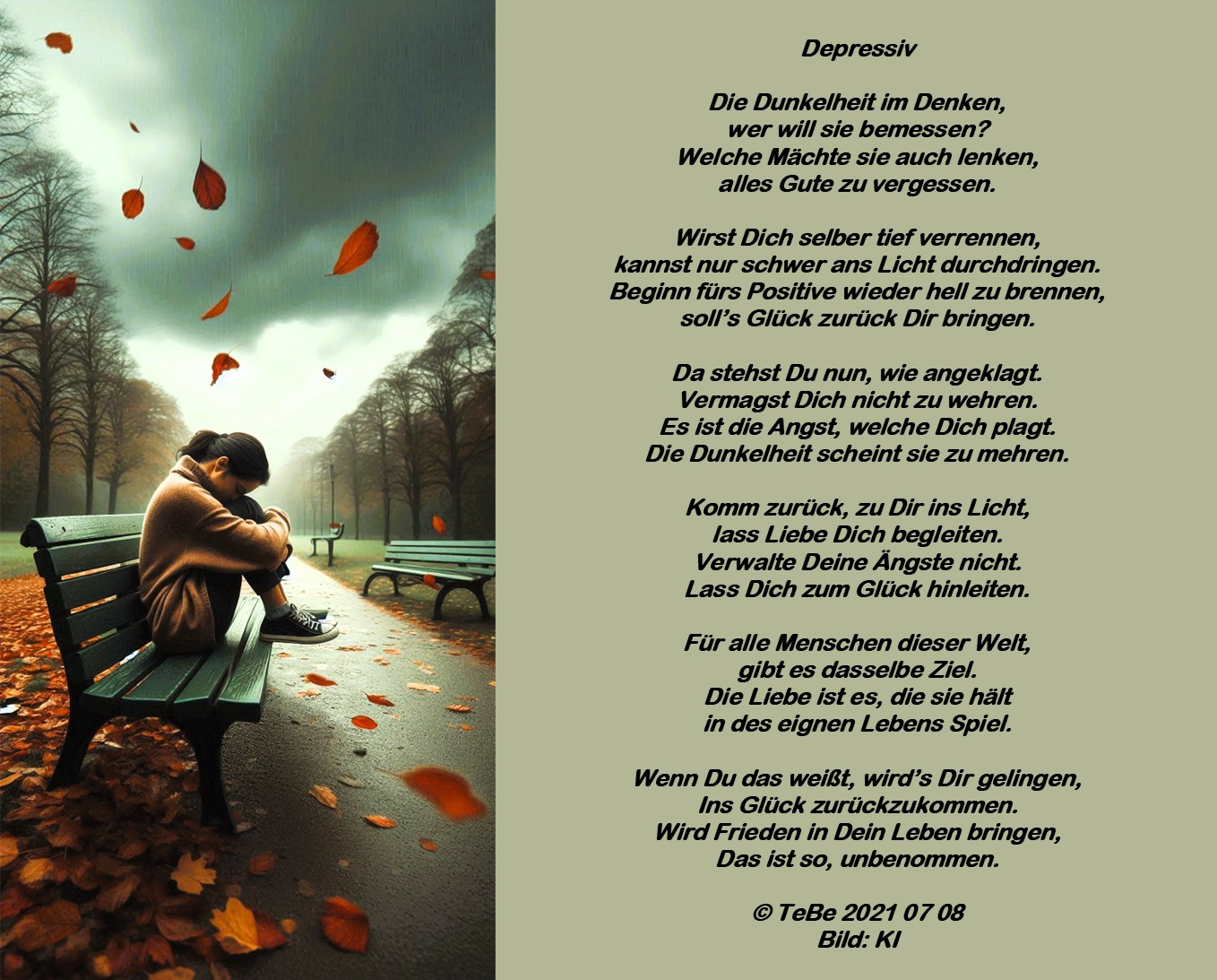 Bildgedicht: Depressiv