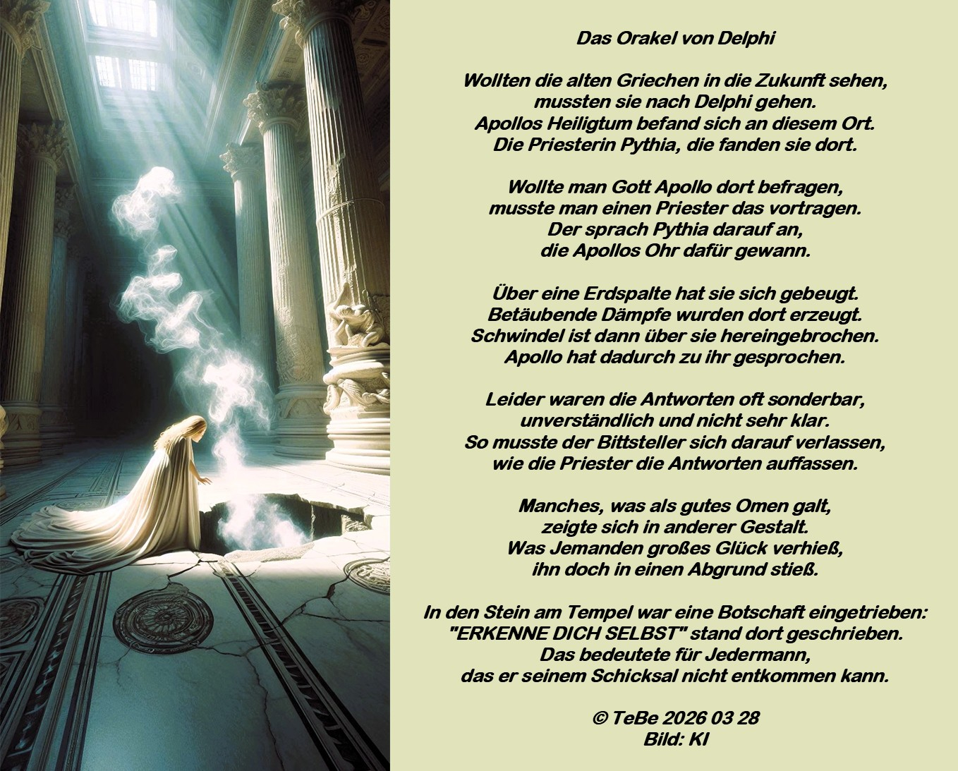 Bildgedicht: Das Orakel von Delphi