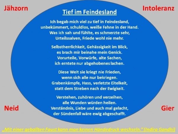 Bildgedicht: Tief im Feindesland