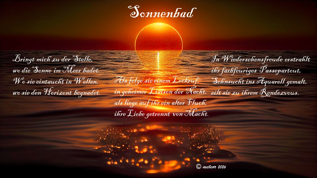 Bildgedicht: Sonnenbad