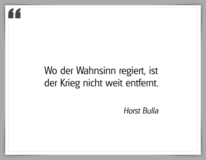 Bildgedicht: "Wo der Wahnsinn regiert"