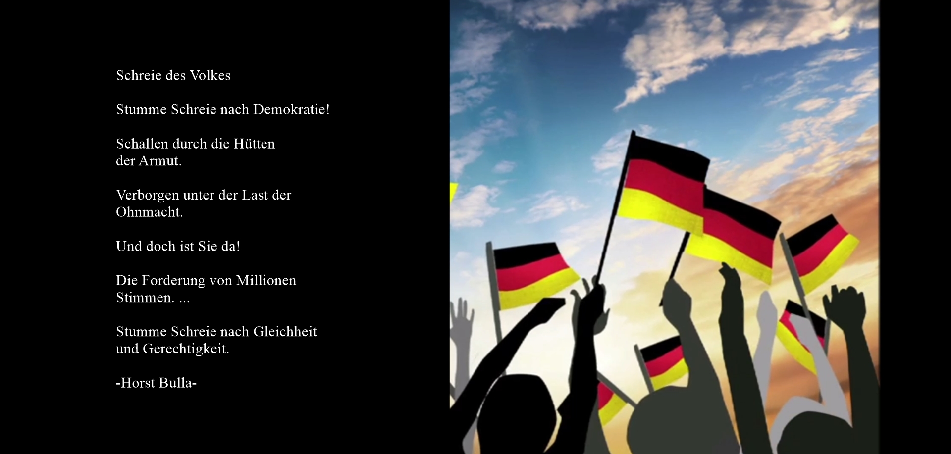 Bildgedicht: Schreie des Volkes