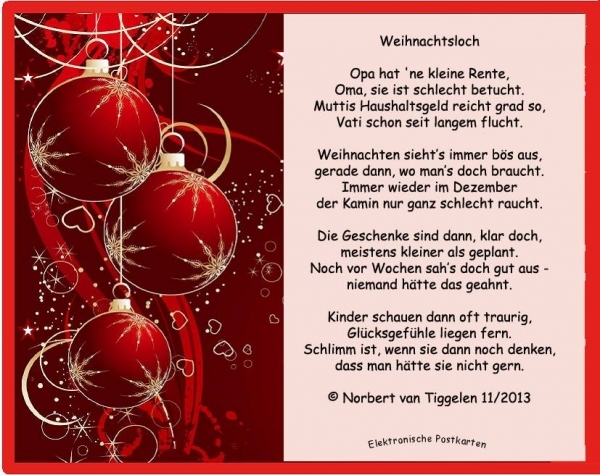 Bildgedicht: Weihnachtsloch