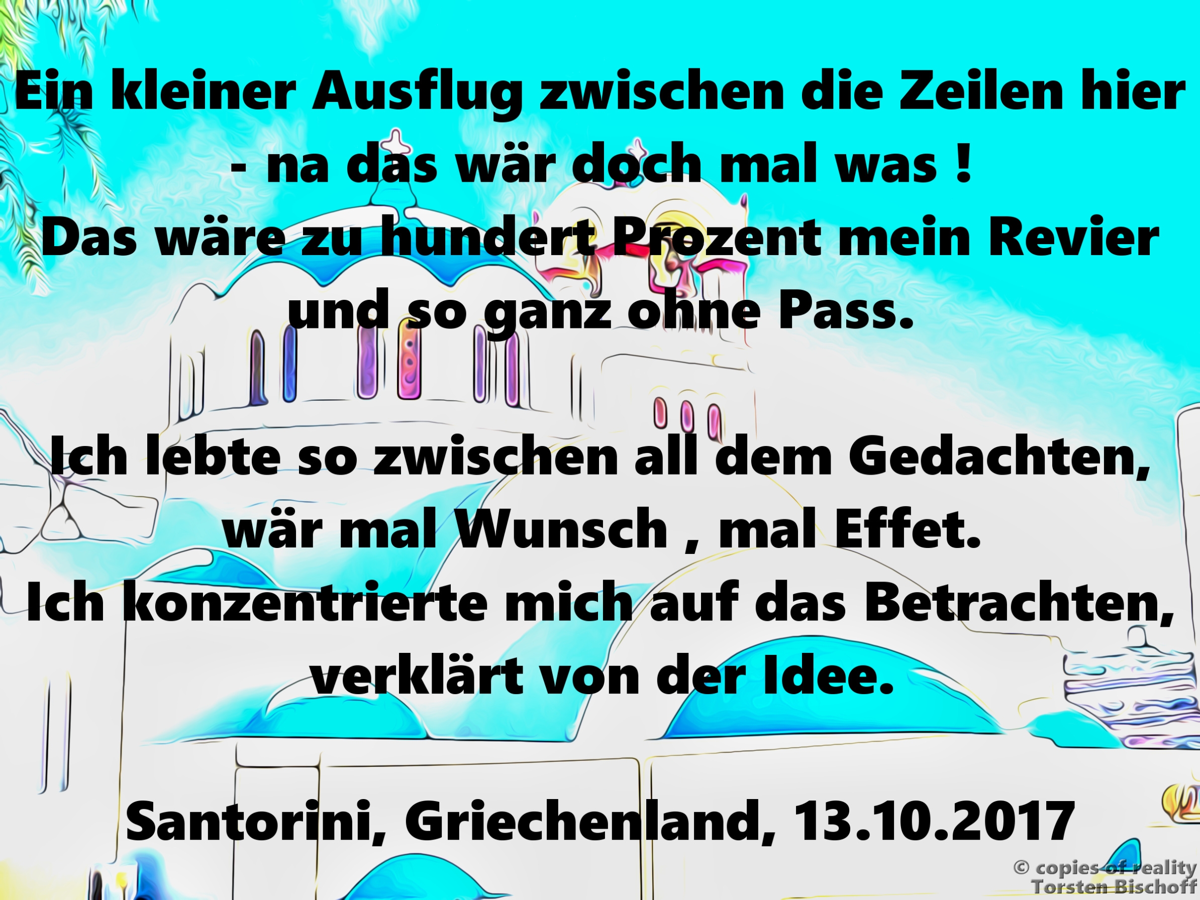 Bildgedicht: Ausflug zwischen die Zeilen