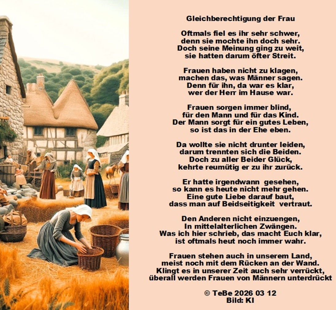 Bildgedicht: Gleichberechtigung der Frau