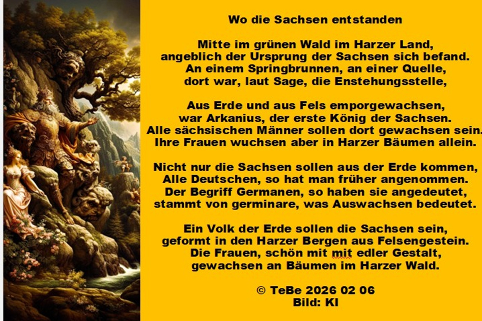 Bildgedicht: Das Volk der Sachsen