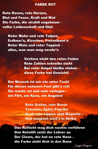 Bildgedicht: Farbe Rot