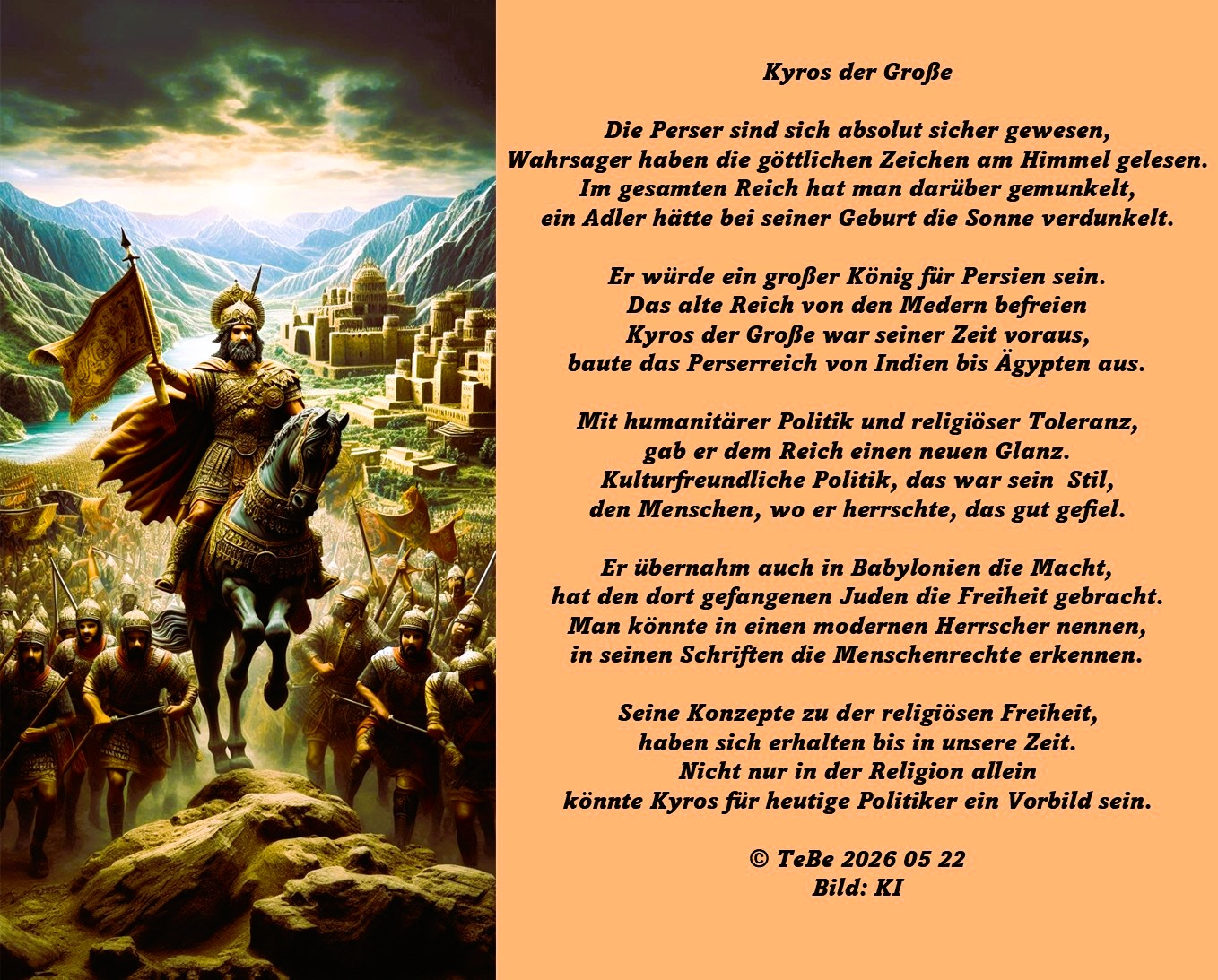 Bildgedicht: Kyros der gro&szlig;e