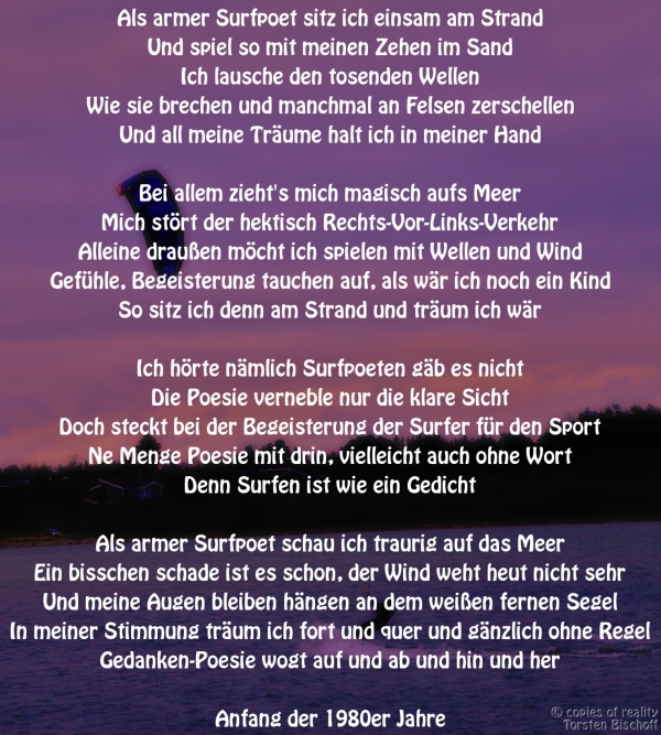 Bildgedicht: Surfpoet