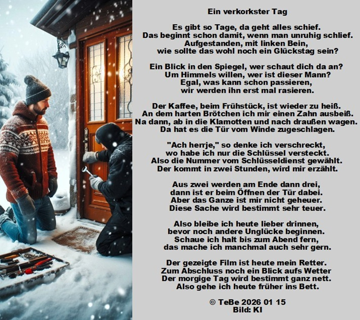 Bildgedicht: Ein verkorkster Tag