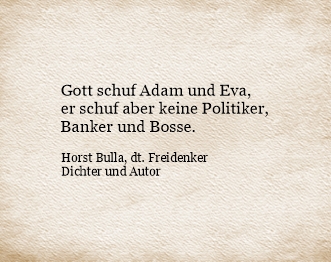 Bildgedicht: Gott schuf Adam und Eva