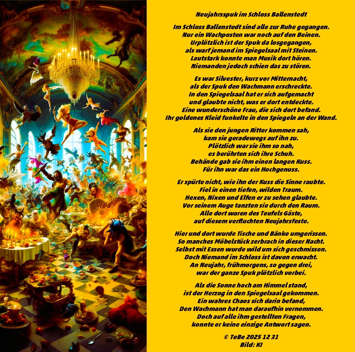 Bildgedicht: Neujahrsspuk