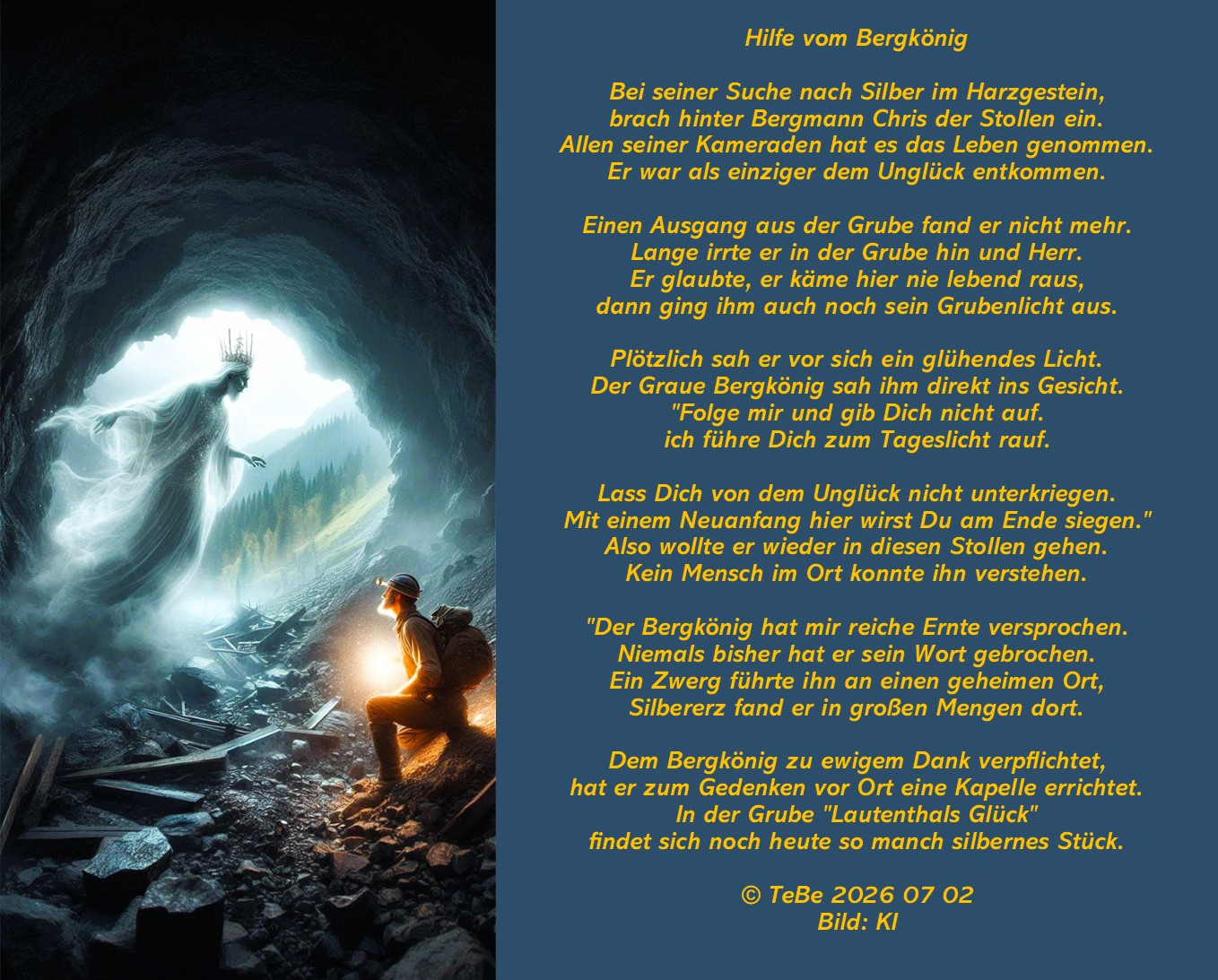 Bildgedicht: Hilfe vom Bergk&ouml;nig