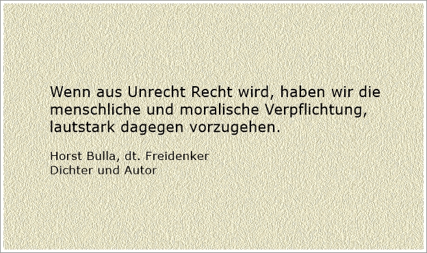 Bildgedicht: Wenn aus Unrecht Recht wird