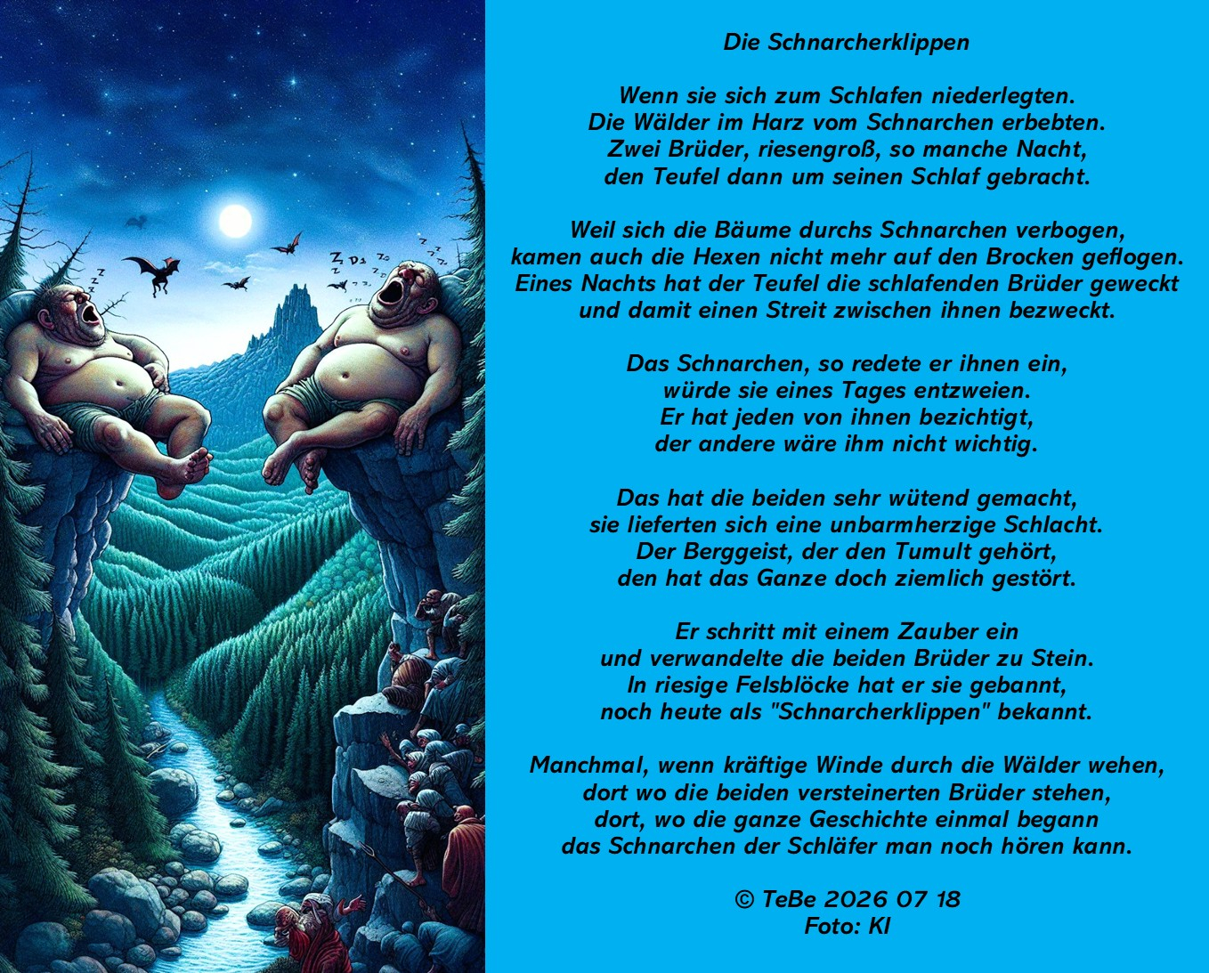 Bildgedicht: Die Schnarcherklippen