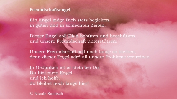 Bildgedicht: Freundschaftsengel