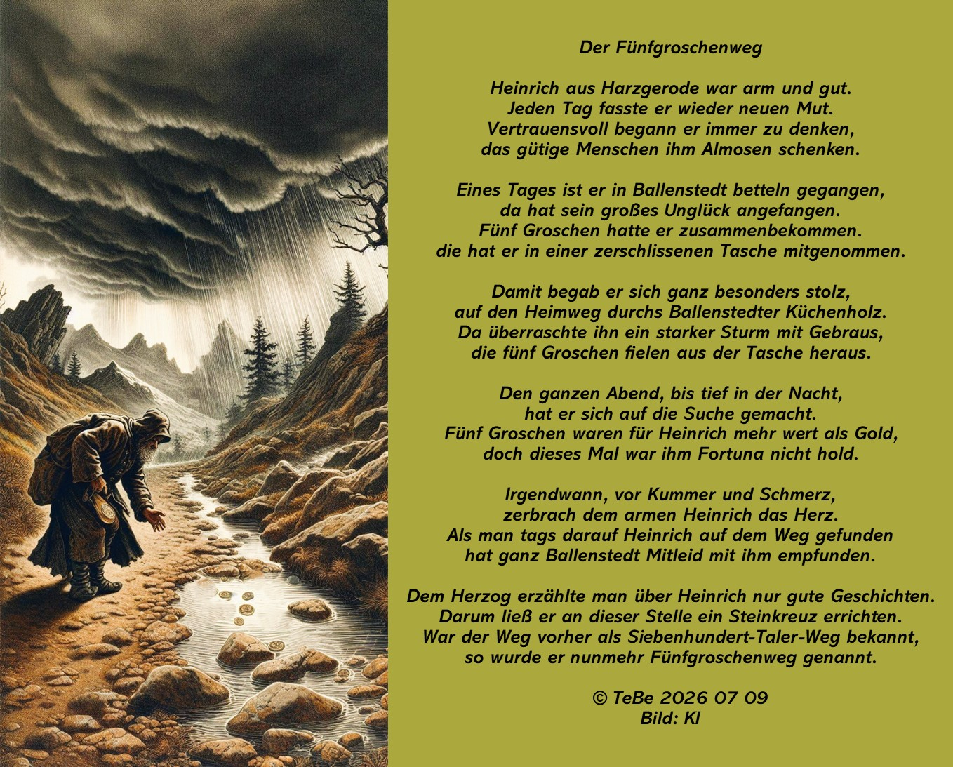 Bildgedicht: Der F&uuml;nfgroschenweg