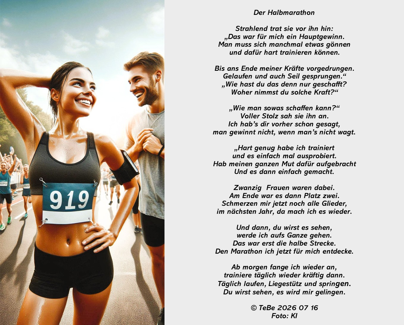 Bildgedicht: Der Halbmarathon