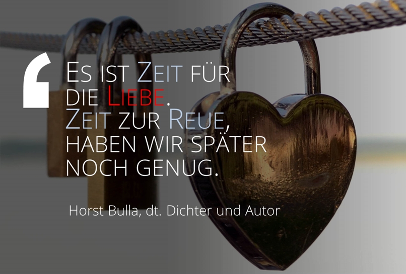 Bildgedicht: Es ist Zeit für die Liebe.