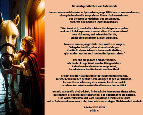 Bildgedicht: Das mutige M&auml;dchen