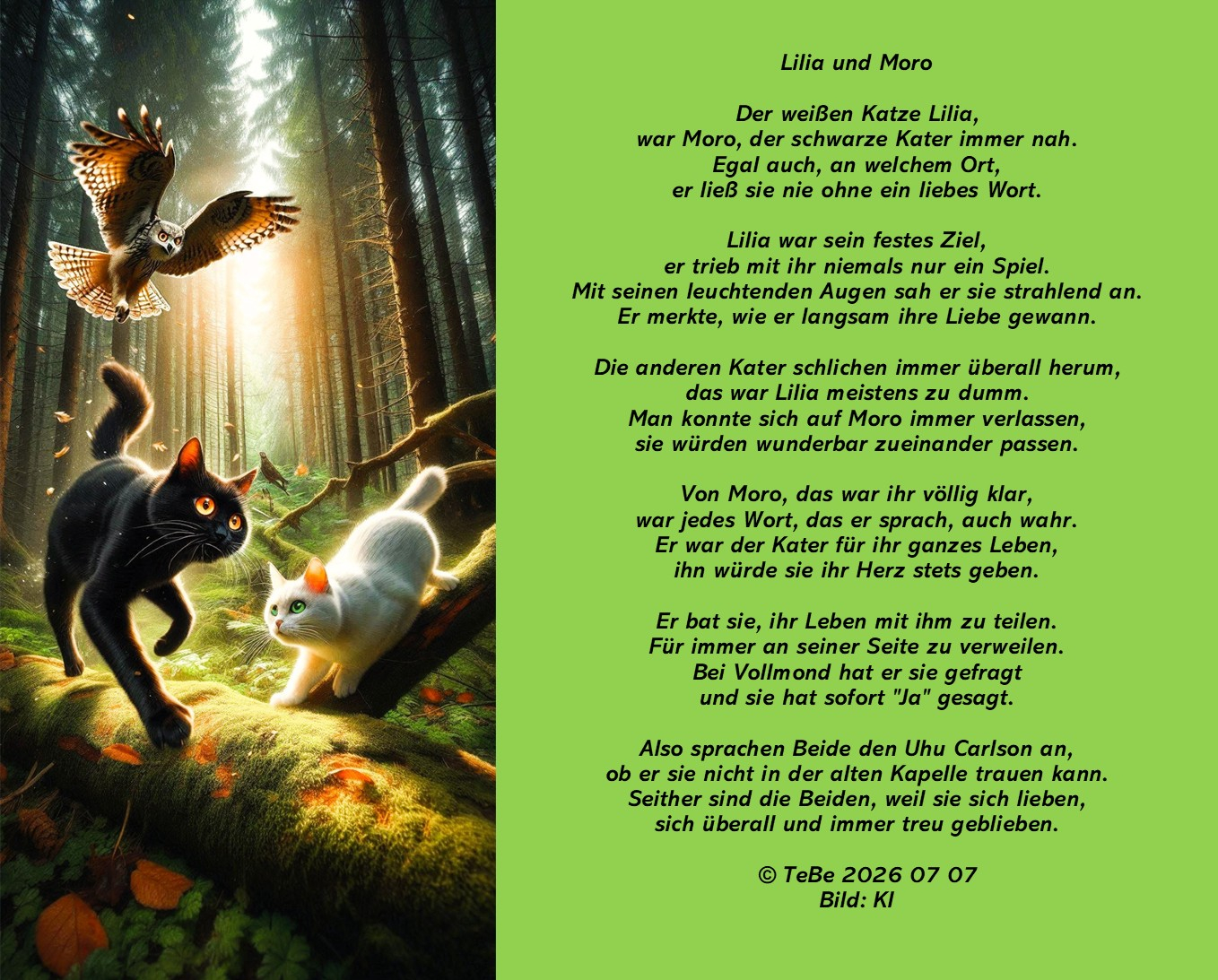 Bildgedicht: Lilia und Moro