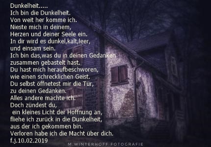 Bildgedicht: Dunkelheit....