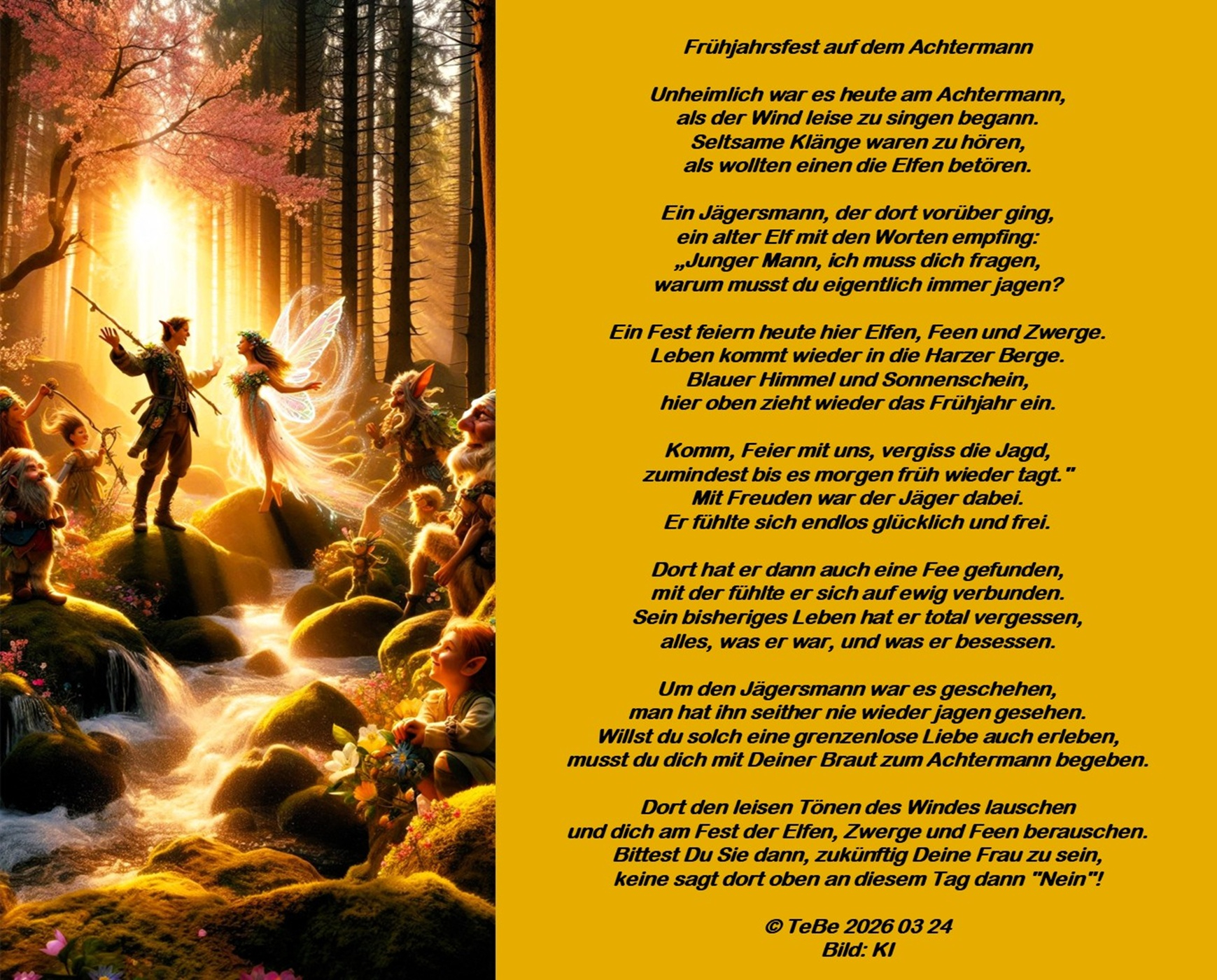 Bildgedicht: Fr&uuml;hjahrsfest auf dem Achtermann