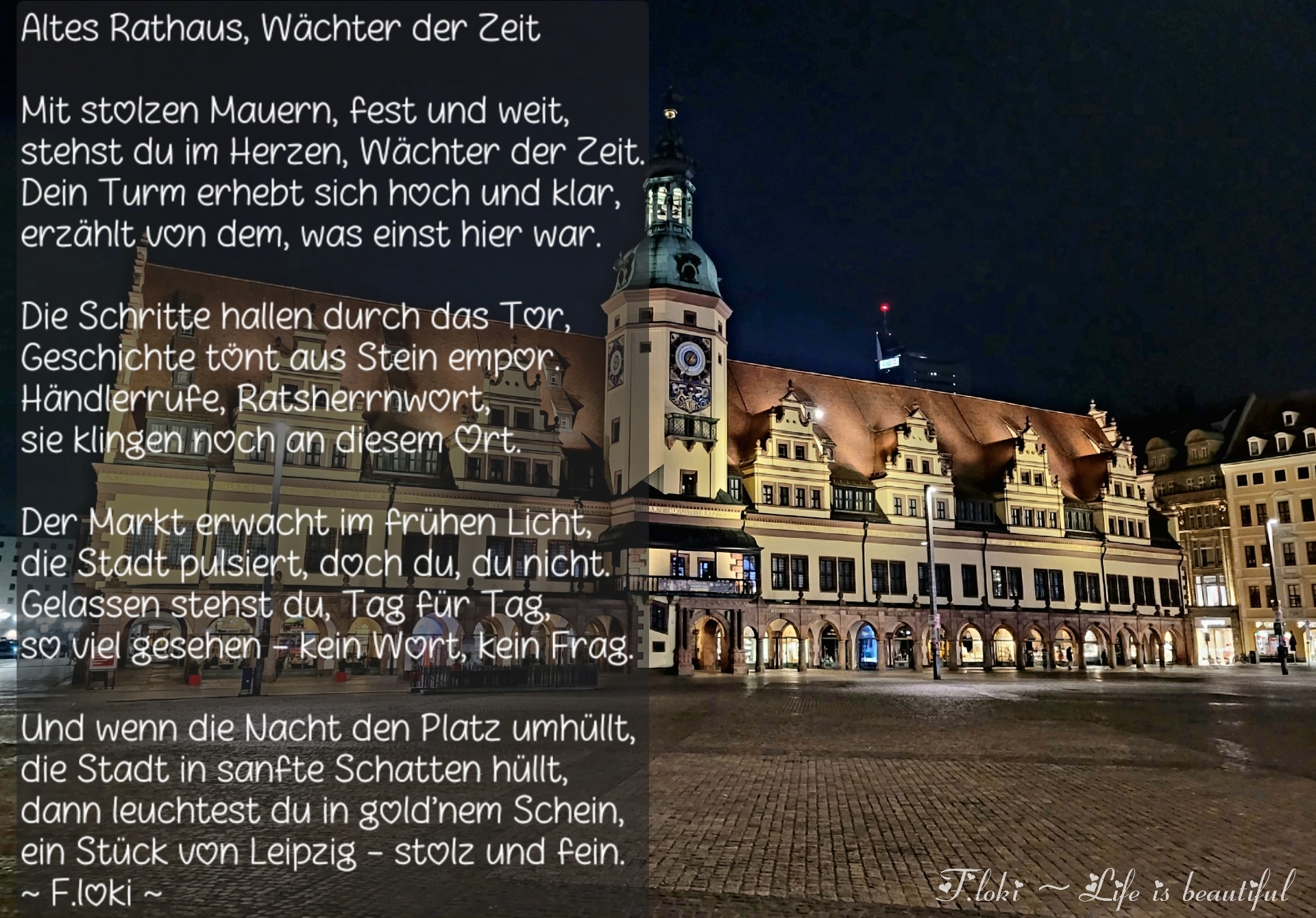 Bildgedicht: Altes Rathaus Leipzig