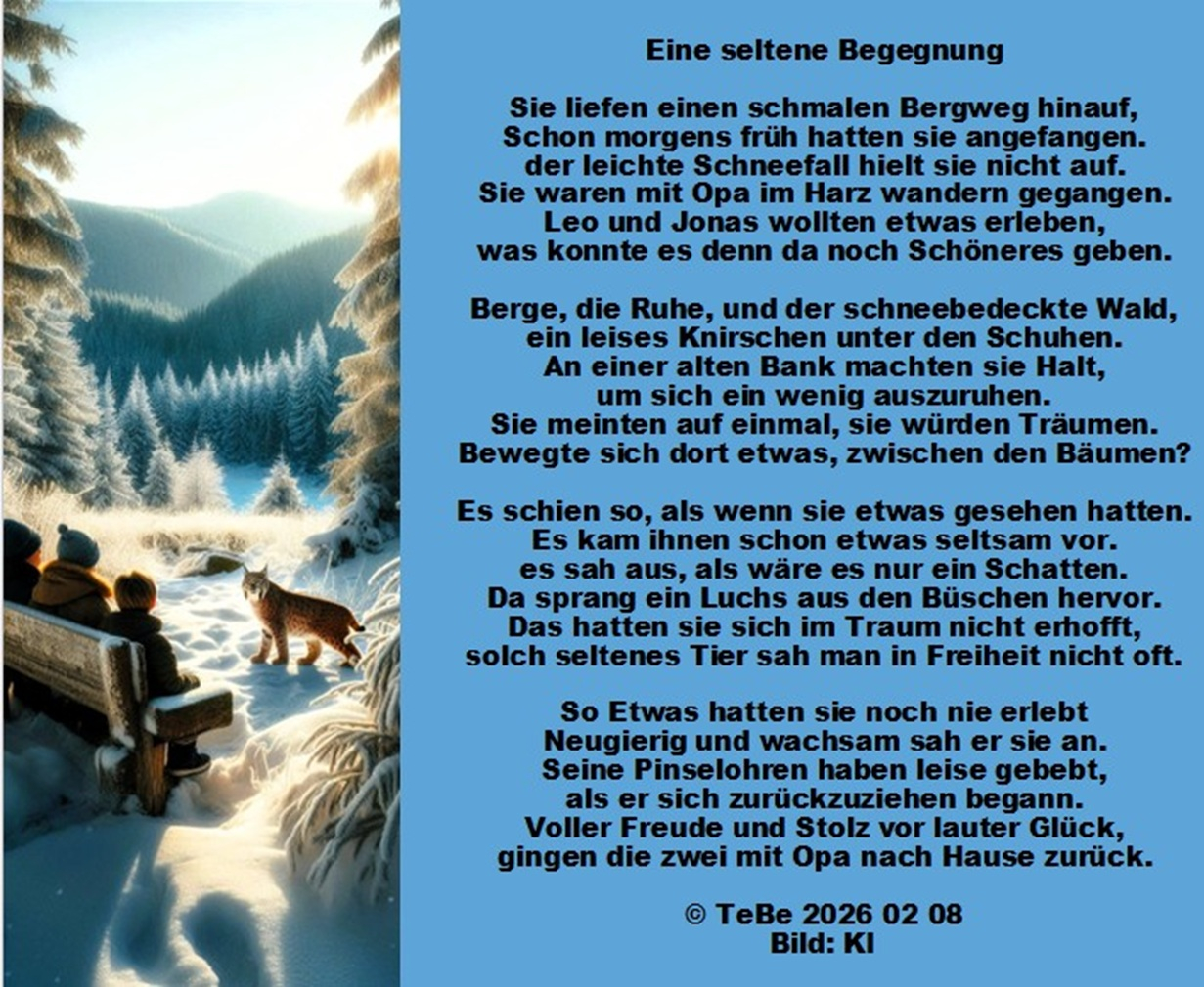 Bildgedicht: Eine seltene Begegnung