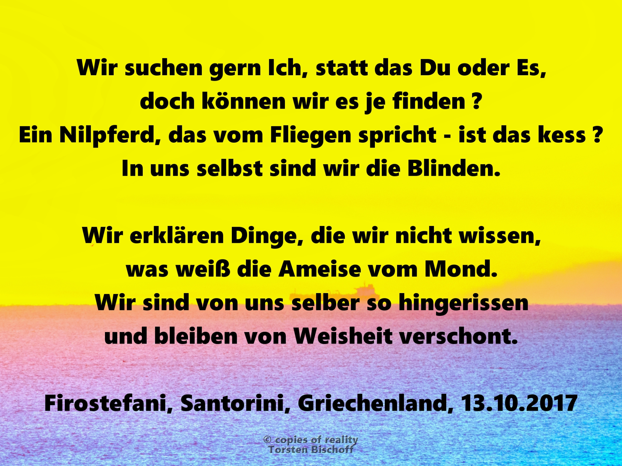 Bildgedicht: Selbsterkenntnis