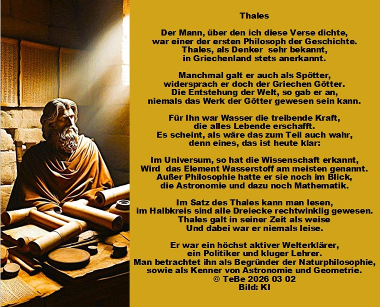 Bildgedicht: Thales