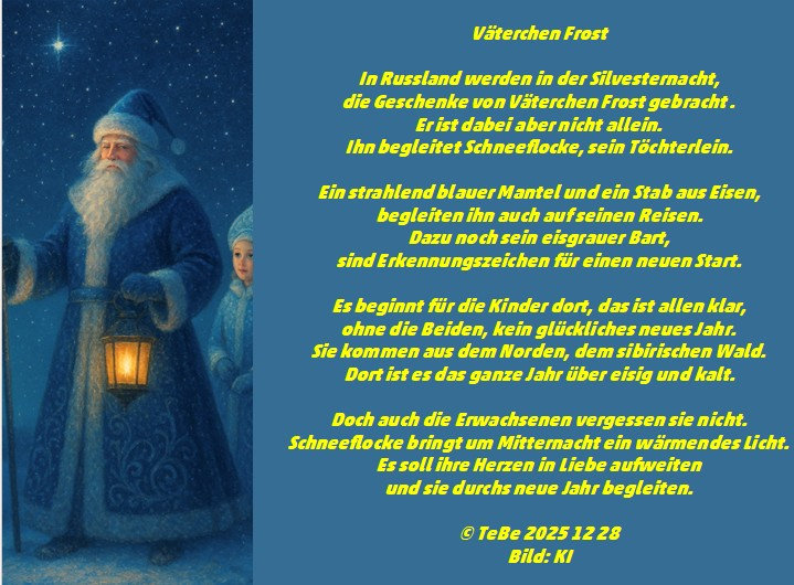 Bildgedicht: V&auml;terchen Frost