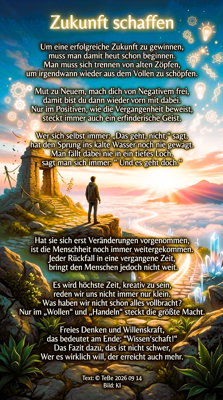 Bildgedicht: Zukunft schaffen