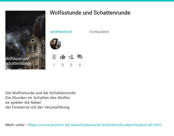 Bildgedicht: Wolf Schatten Stunde