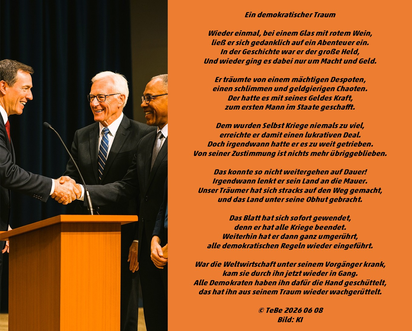 Bildgedicht: Ein demokratischer Traum