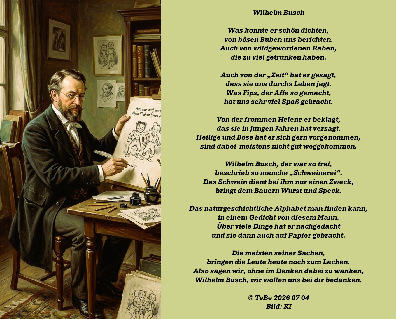 Bildgedicht: Wilhelm Busch